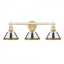  3306-BA3 BCB-CH - Orwell BCB 3 Light Bath Vanity in Brushed Champagne Bronze with Chrome shades